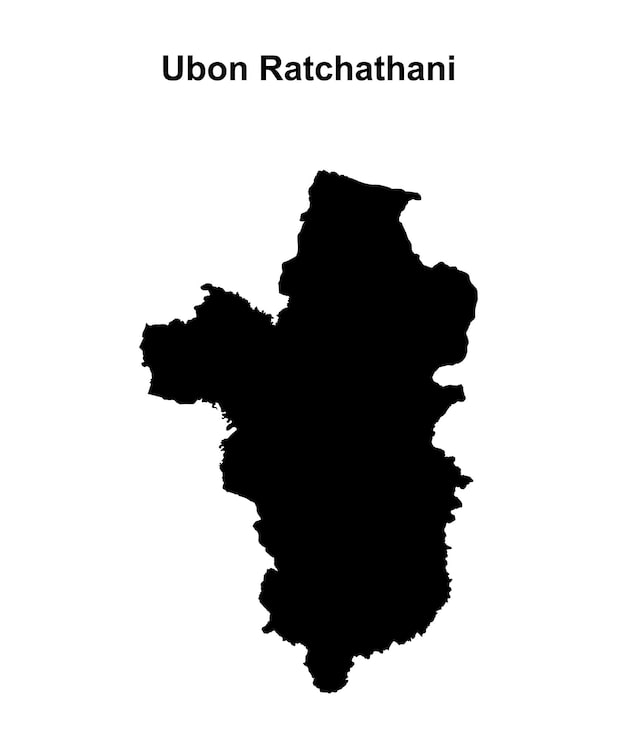 Vector bản đồ phác thảo trống tỉnh ubon ratchathani