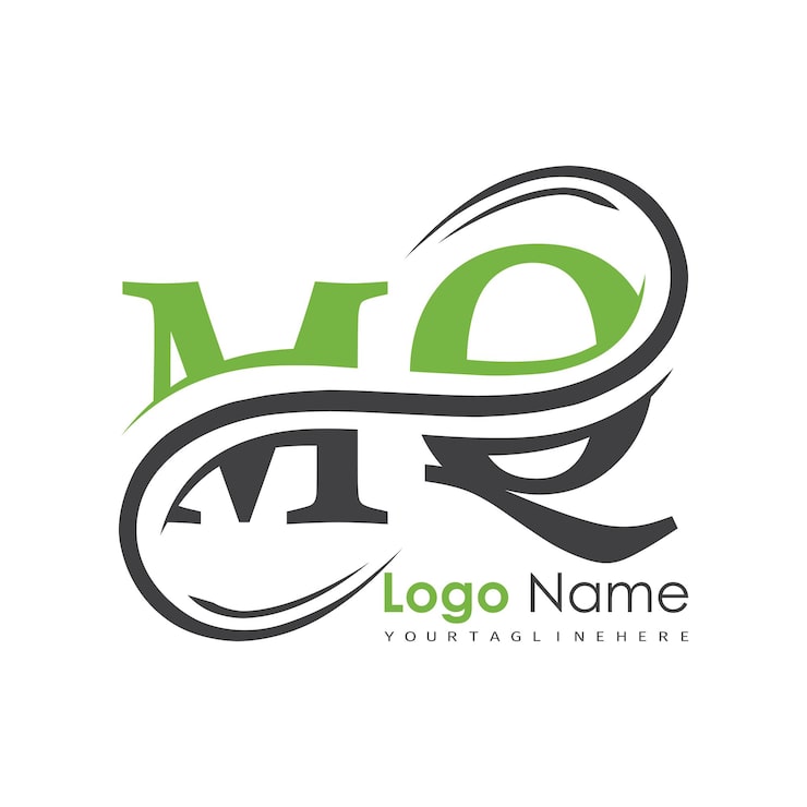 Vector logo monogram ban đầu với thiết kế kiểu chữ