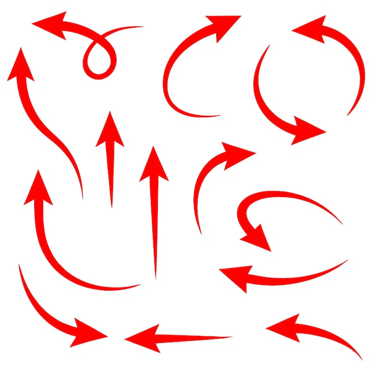 Vector mũi tên vẽ tay