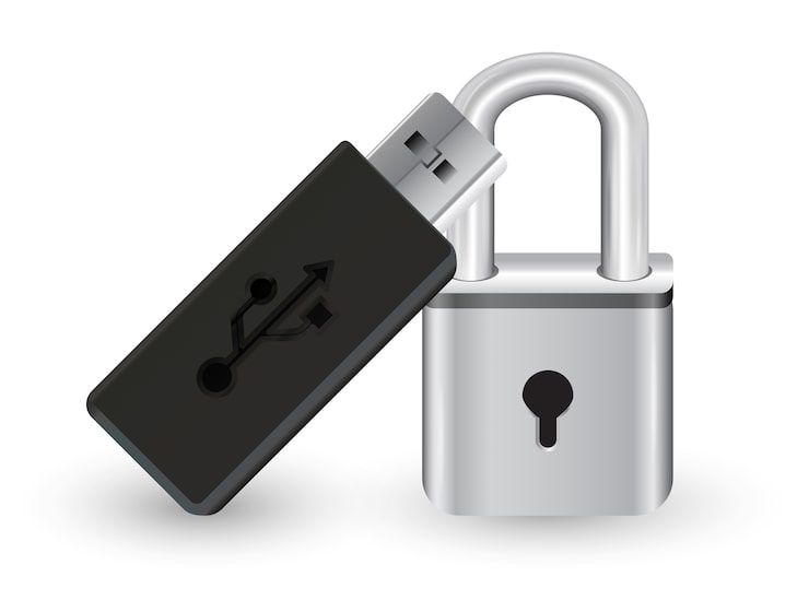 Vector ổ flash usb với khóa chìa khóa vạn năng bằng thép kim loại