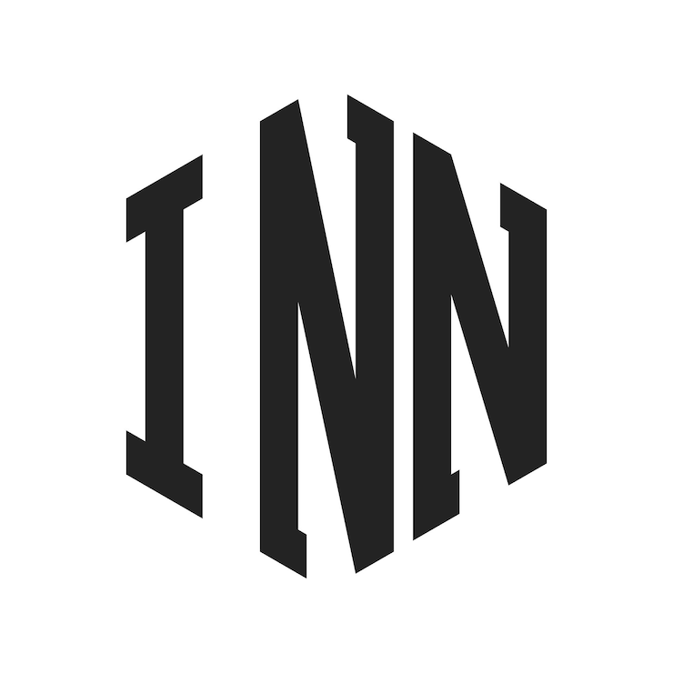 Vector thiết kế logo inn chữ cái đầu inn logo monogram sử dụng hình lục giác