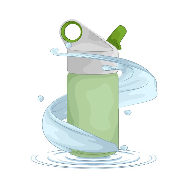 Vector water bottle