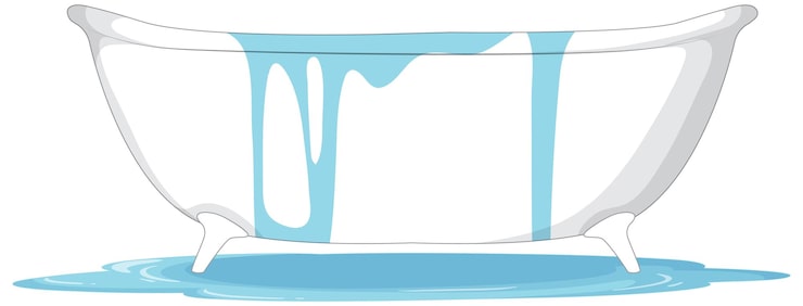 Vector gratuito una bañera moderna sobre fondo blanco.