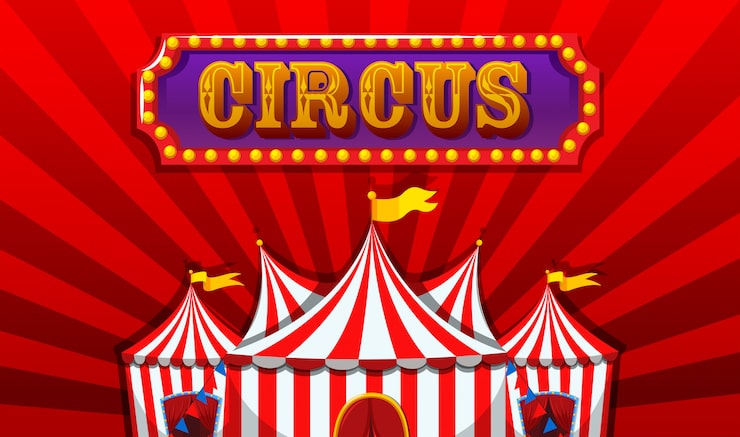 Vector gratuito un banner de circo de fantasía.