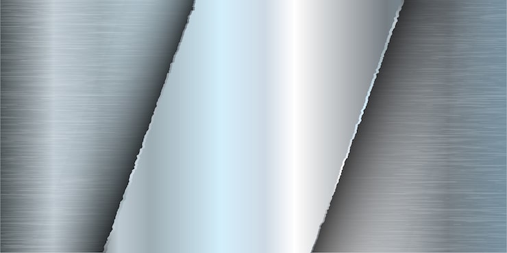 Vector gratuito banner con diseño de metal cepillado