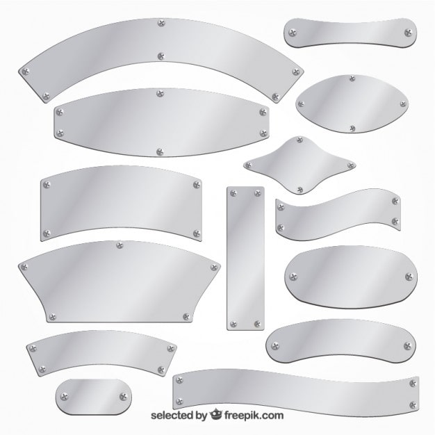 Vector gratuito banners de plata