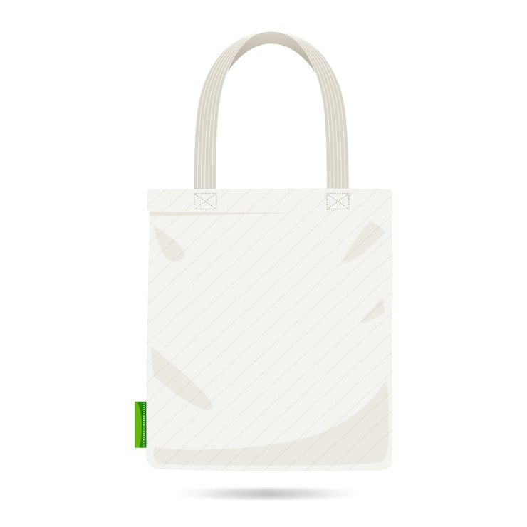 Vector gratuito bolsa de tela blanca plana