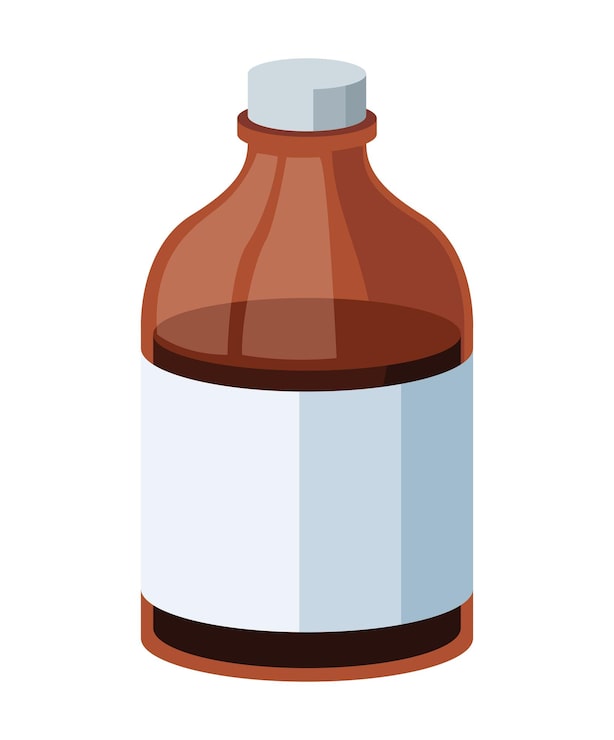 Vector gratuito botella, medicina, drogas, olla, icono