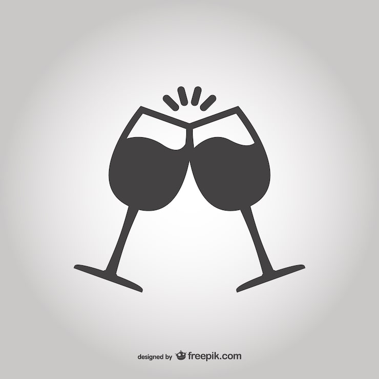 Vector gratuito brindis con copas