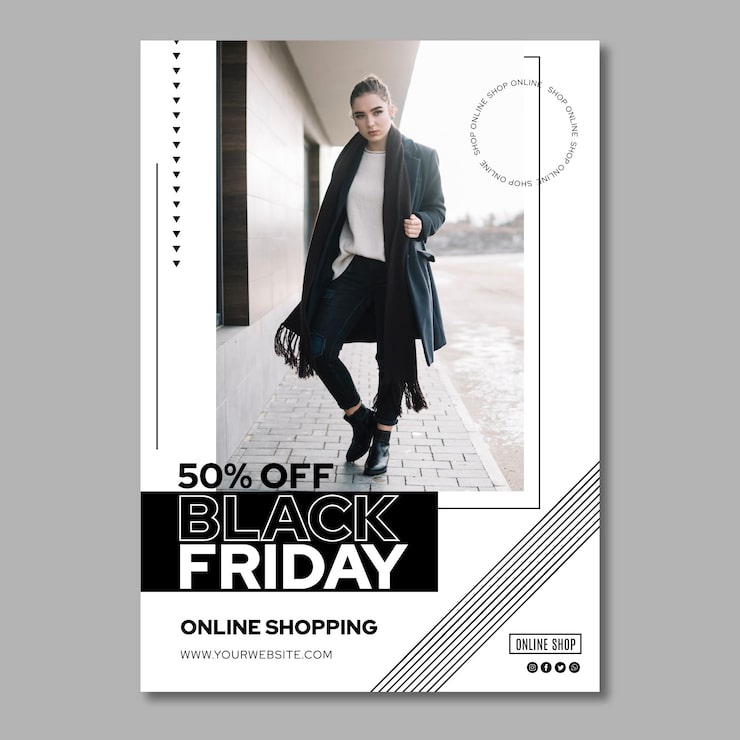 Vector gratuito cartel de viernes negro a4