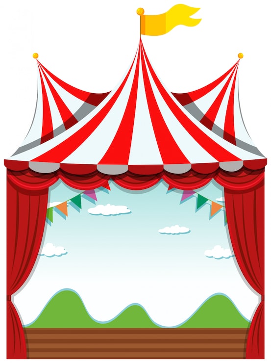 Vector gratuito un circo aislado