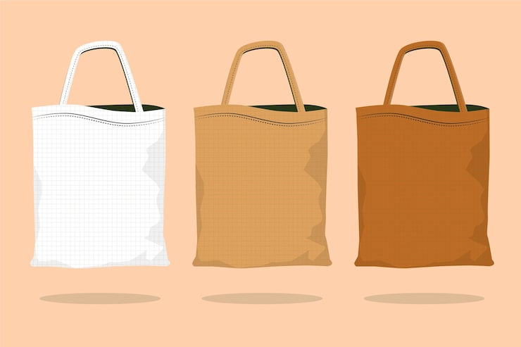 Vector gratuito colección de bolsas de tela de diseño plano