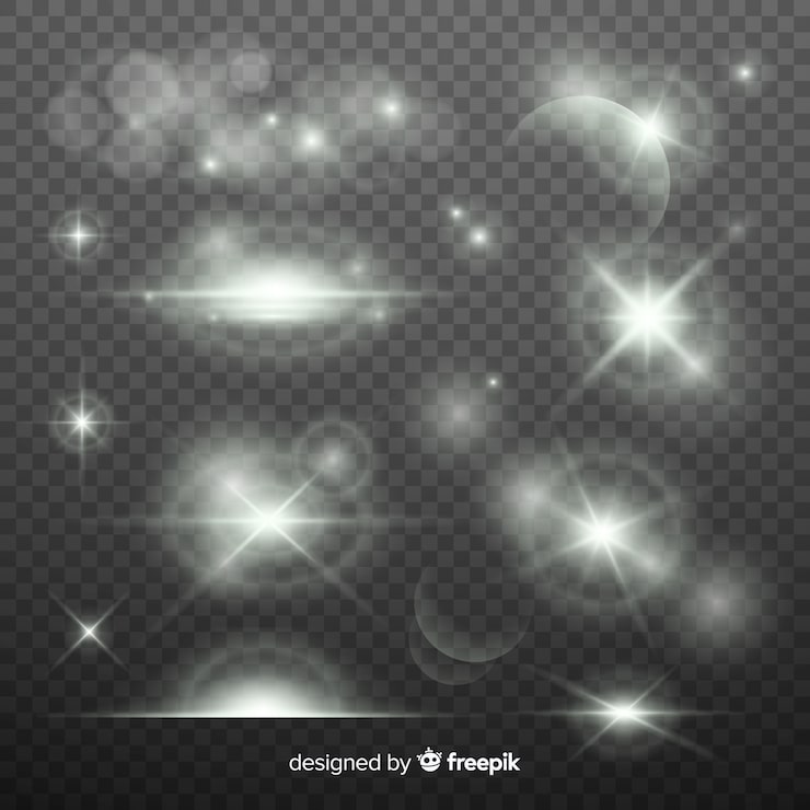 Vector gratuito colección de efectos de luz monocromática
