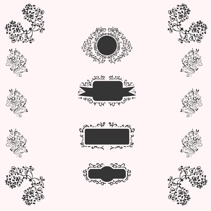 Vector gratuito colección de lazos florales