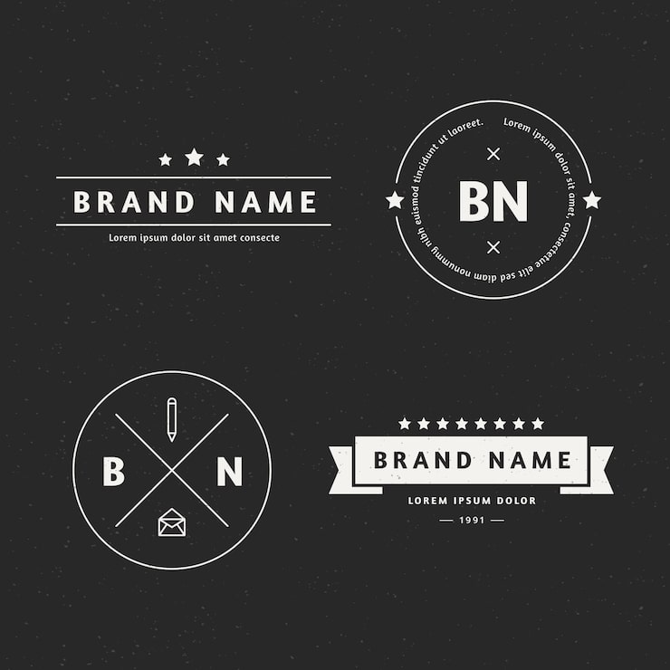 Vector gratuito colección de logos retro