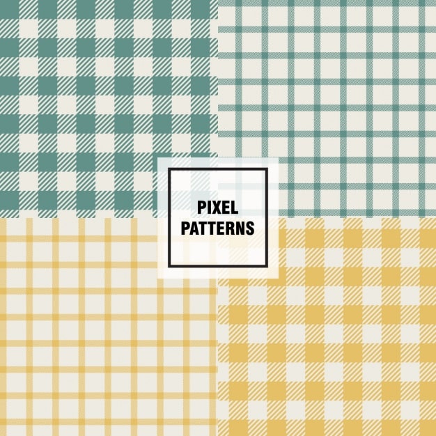 Vector gratuito colección de patrones de píxeles