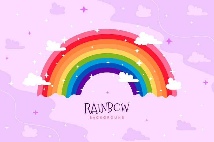 Vector gratuito concepto de arco iris dibujado a mano