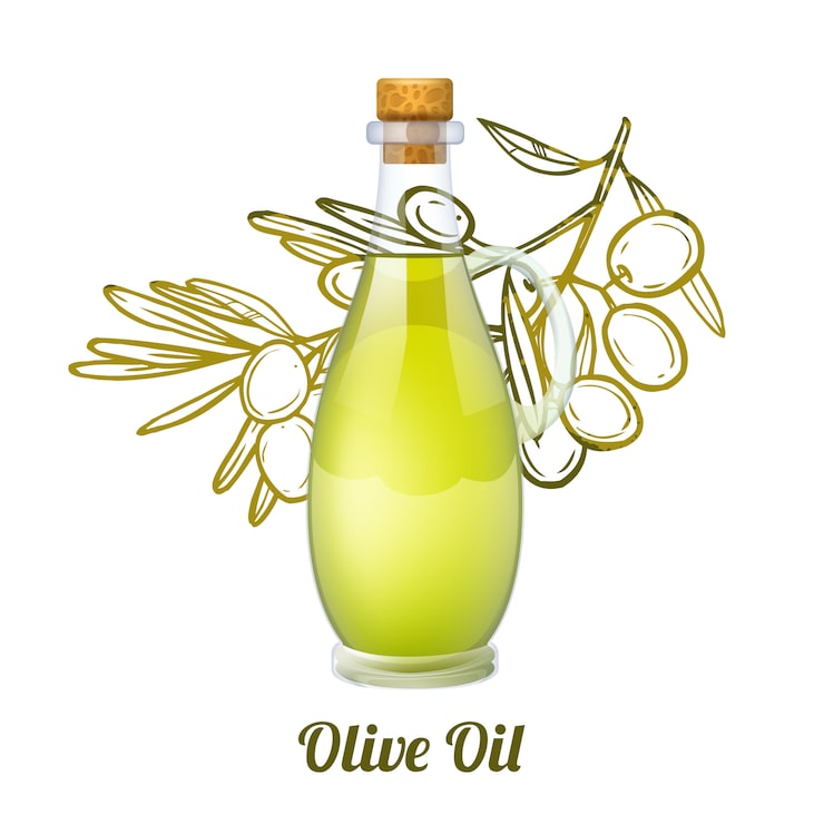 Vector gratuito concepto de boceto de aceite de oliva