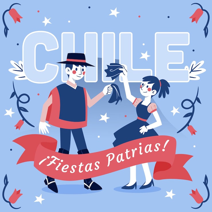 Vector gratuito concepto del día internacional de chile