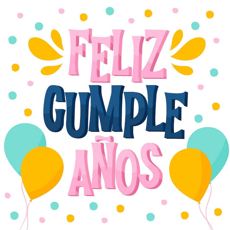 Vector gratuito concepto de letras de feliz cumpleaños
