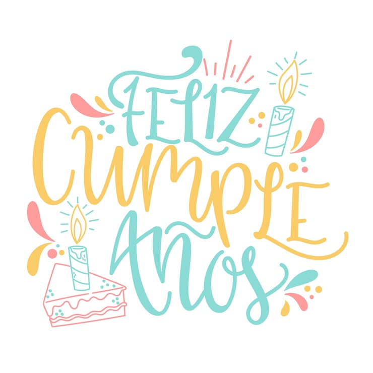 Vector gratuito concepto de letras de feliz cumpleaños