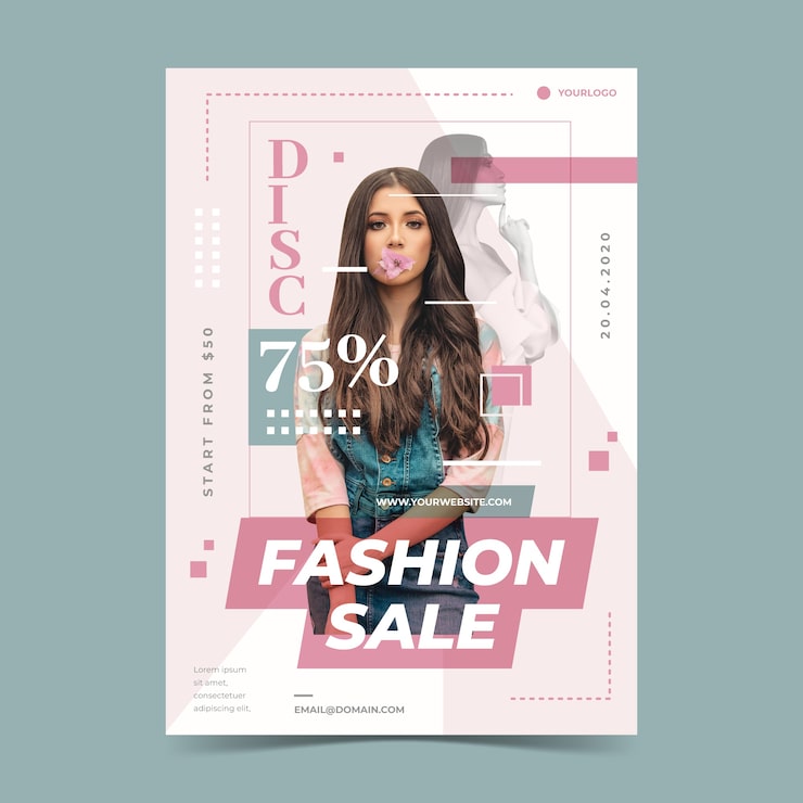 Vector gratuito concepto de plantilla de venta de moda