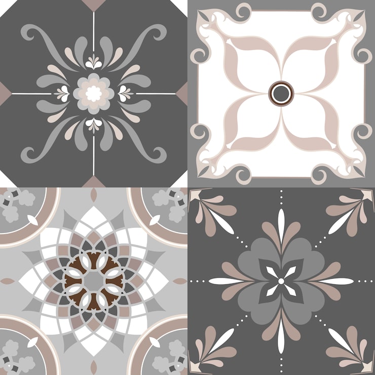 Vector gratuito conjunto de baldosas