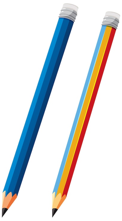 Vector gratuito conjunto de dos lápices aislados