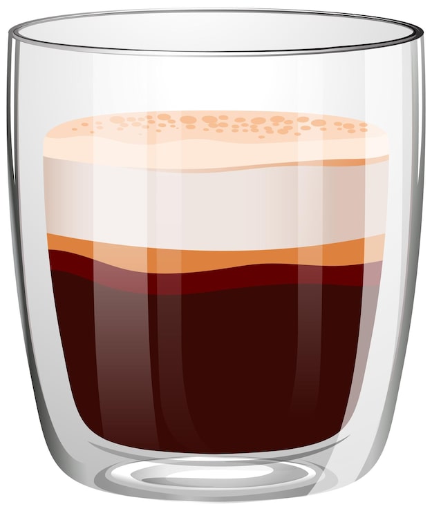 Vector gratuito una copa moderna de café en capas