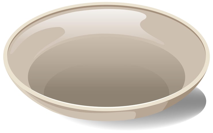 Vector gratuito cuenco de cerámica beige sencillo