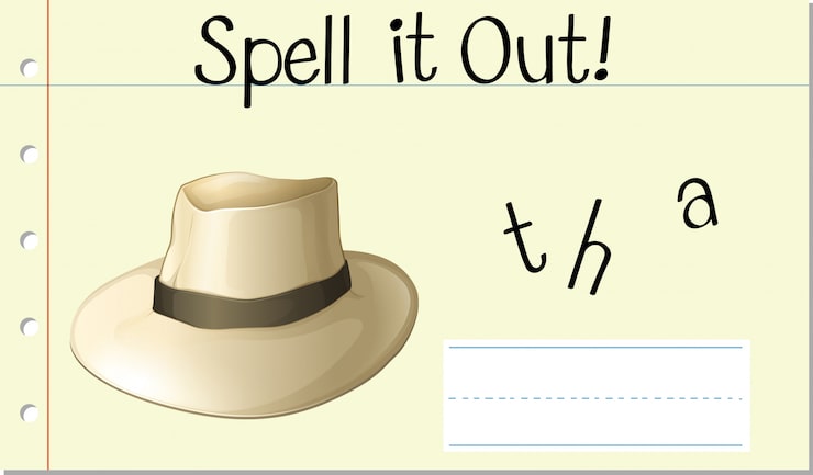 Vector gratuito deletrearlo sombrero
