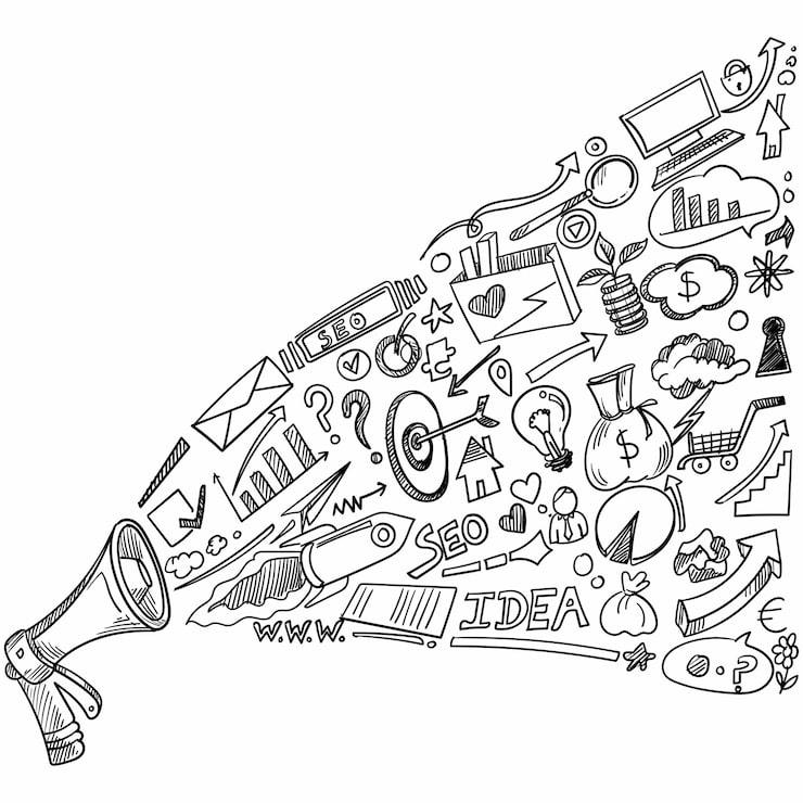 Vector gratuito dibujar a mano doodle trabajo escenografía