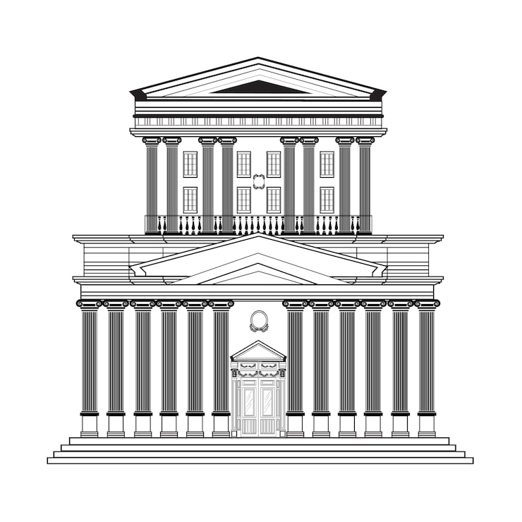 Vector gratuito diseño de edificio retro