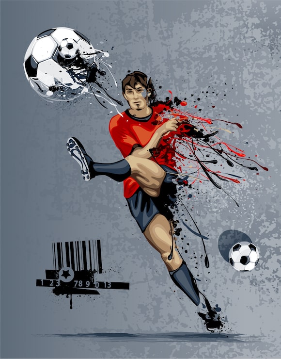 Vector gratuito diseño de fondo de fútbol