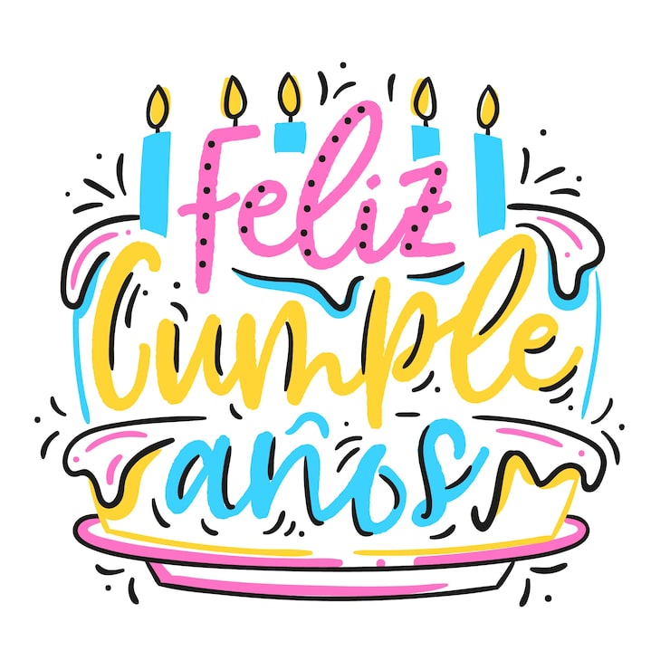 Vector gratuito diseño de letras de feliz cumpleaños