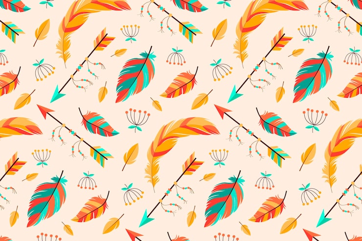 Vector gratuito diseño de patrón estilo boho