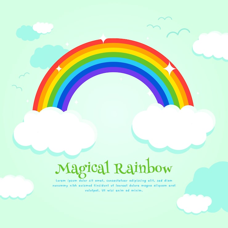 Vector gratuito diseño plano diseño del arco iris