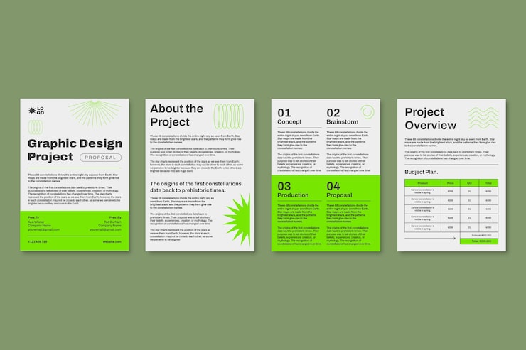 Vector gratuito diseño de la plantilla de la propuesta de diseño gráfico