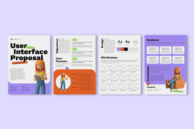 Vector gratuito diseño de la plantilla de la propuesta de diseño gráfico