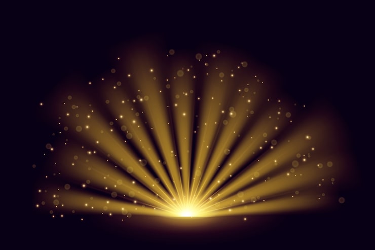Vector gratuito efecto de luz brillante del amanecer