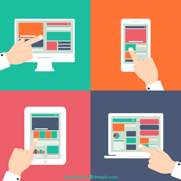 Vector gratuito elementos de tecnología táctil