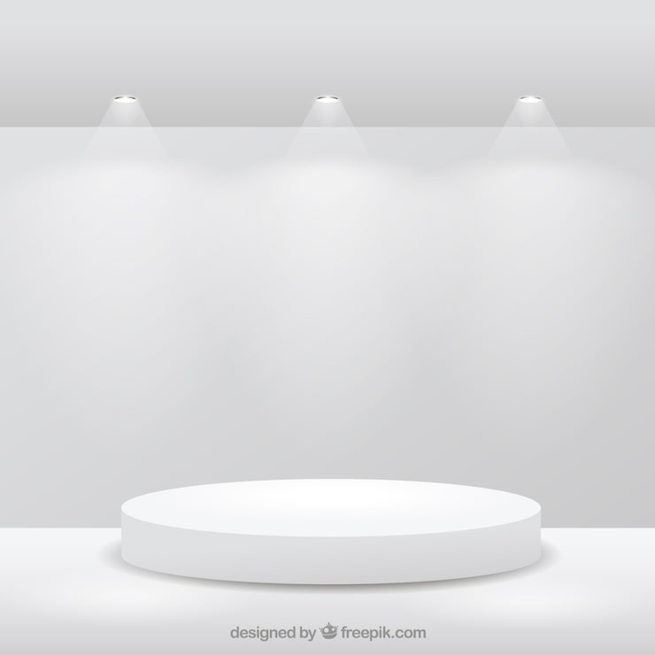 Vector gratuito el escenario en la sala blanca