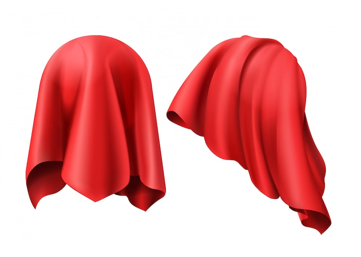 Vector gratuito esfera cubierta con tela roja.