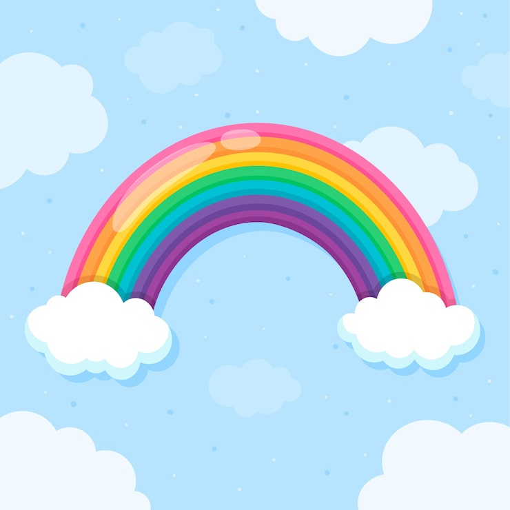 Vector gratuito estilo plano colorido del arco iris