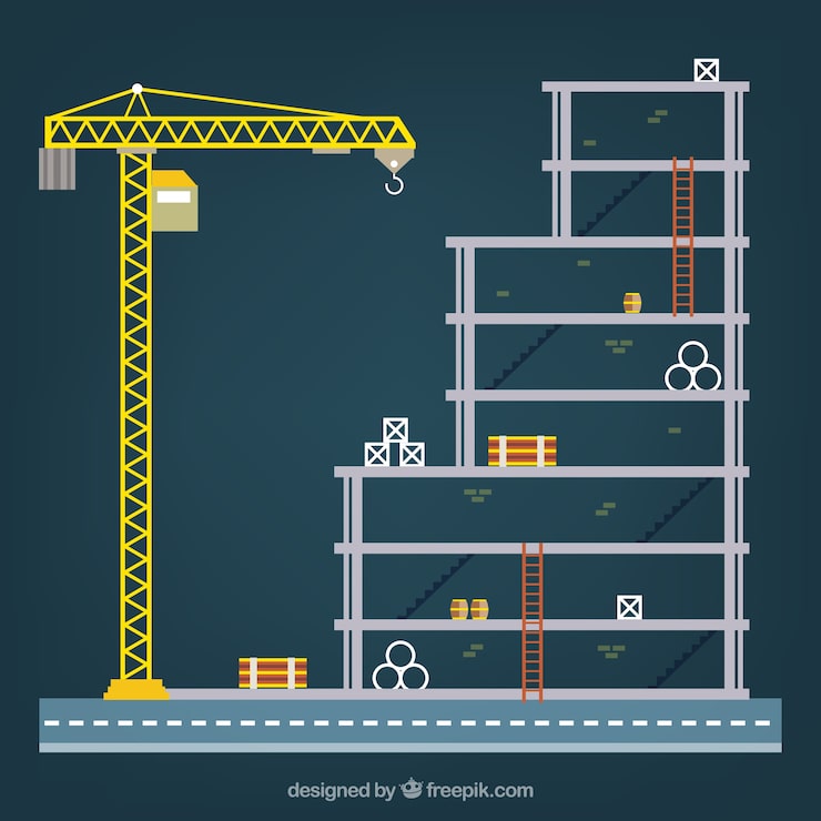 Vector gratuito estructura de la construcción