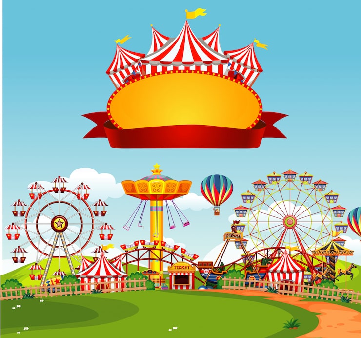 Vector gratuito firmar plantilla con funpark en