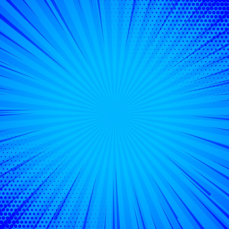 Vector gratuito fondo azul comic con líneas y medios tonos