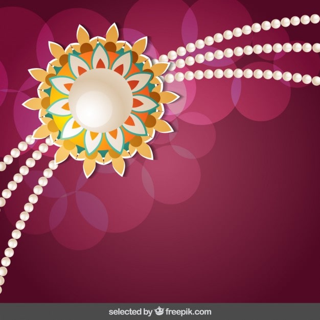 Vector gratuito fondo bokeh rakhi