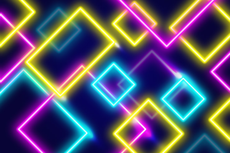 Vector gratuito fondo de luces de neón