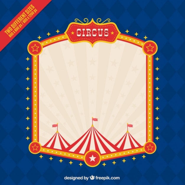 Vector gratuito el fondo del marco del circo